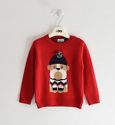 Item: Fun, inlayed boy's soft tricot - Red Fun, inlayed boy's soft tricot - Red