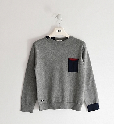 Item: knitted shirt with pocket i Do - Gray knitted shirt with pocket i Do - Gray
