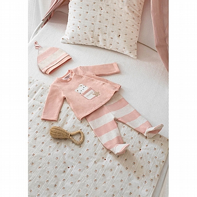 Item: Soft leg warmer set with hat - Pink Soft leg warmer set with hat - Pink