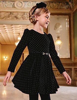 Item: abel and lula velvet dress - Black abel and lula velvet dress - Black