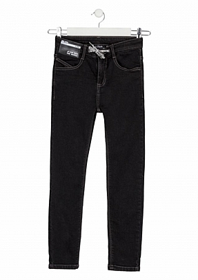 Knitted jeans with cord - Dark grey