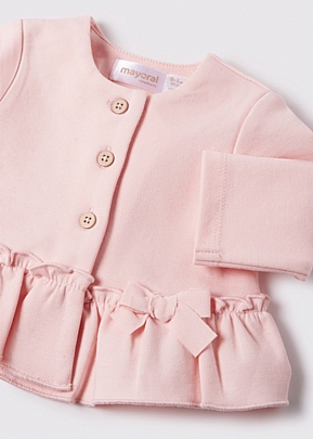 Ruffled jersey jacket Mayoral  - Pink