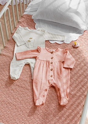 Item: Set of 2 ECOFRIENDS sleepsuits Mayoral - Pink Set of 2 ECOFRIENDS sleepsuits Mayoral - Pink
