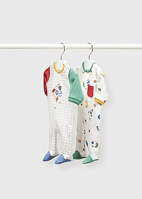 Set of 2 patterned pyjamas Mayoral  - Green