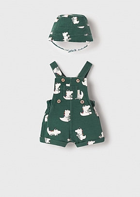 Short dungarees with reversible hat ECOFRIENDS Mayoral  - Green