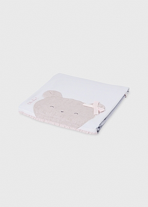Item: ECOFRIENDS patterned baby blanket baby - Gray ECOFRIENDS patterned baby blanket baby - Gray