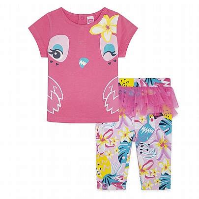 Item: Set tuc-tuc T-shirt with pink tulle leggings - Fuchsia Set tuc-tuc T-shirt with pink tulle leggings - Fuchsia
