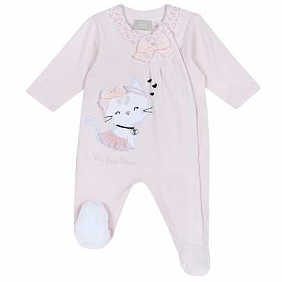 long-sleeved cotton bodysuit chicco - Pink