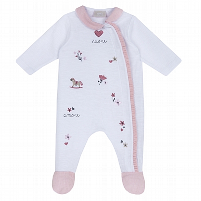 Item: long-sleeved cotton bodysuit chicco - White long-sleeved cotton bodysuit chicco - White