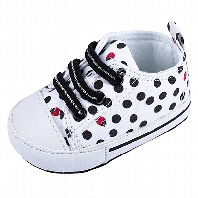 Chicco Polka dot hug shoes with ladybugs  - White