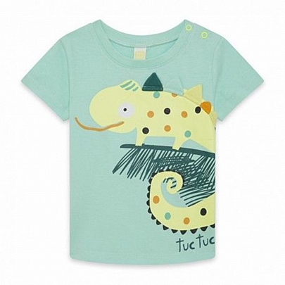 Item: T-SHIRT IN THE JUNGLE tuc-tuc - Green T-SHIRT IN THE JUNGLE tuc-tuc - Green