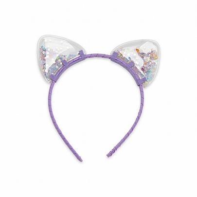 PINK EARS RIGID HAIRBAND FOR GIRLS IN THE JUNGLE tuc-tuc - Purple