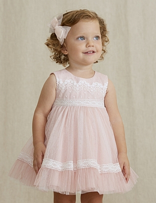 φόρεμα τούλι μωρό abel and lula - Ροζ