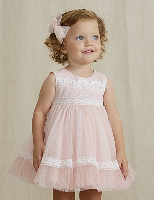 Dress tulle baby Abel and Lula - Pink