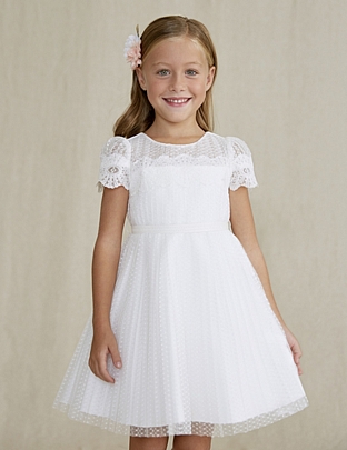 φόρεμα τούλι πιέτες  abel and lula  - Λευκό