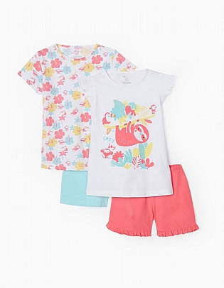 Item: 2 GIRL'S PAJAMAS 'LAZY DAY', MULTICOLOR zippy 2 GIRL'S PAJAMAS 'LAZY DAY', MULTICOLOR zippy