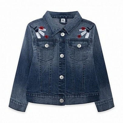 BLUE POCKETS DENIM JACKET FOR GIRLS 