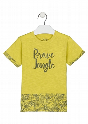 κοντομάνικη μπλούζα losan - Κίτρινο