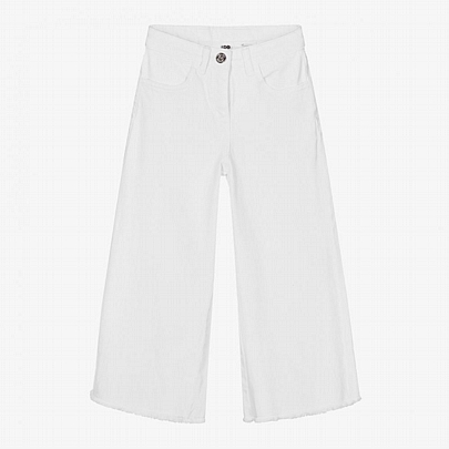 Item: White Wide Leg Denim Jeans i DO - White White Wide Leg Denim Jeans i DO - White