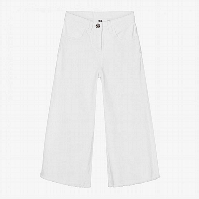 White Wide Leg Denim Jeans i DO - White