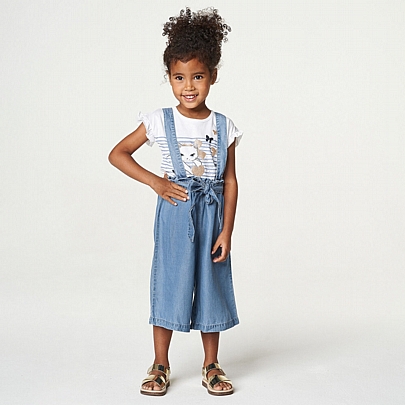 Girls Blue Chambray Trousers iDO - Light blue