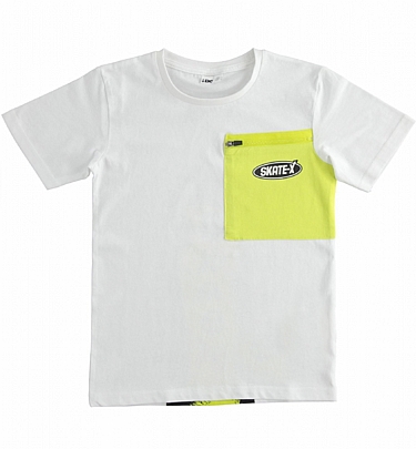 κοντομάνικη μπλούζα iDO - Λευκό