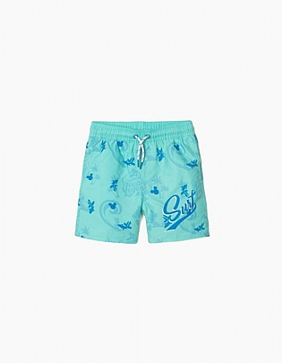 Item: Mickey zippy bermuda swimsuit - Turquoise Mickey zippy bermuda swimsuit - Turquoise