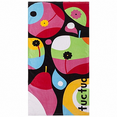 Item: beach towel mare bimbra tuc-tuc - Black beach towel mare bimbra tuc-tuc - Black
