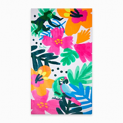 Item: beach towel flowers tuc- tuc - Fuchsia beach towel flowers tuc- tuc - Fuchsia