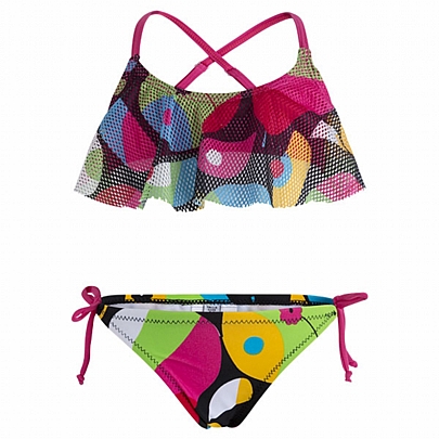 Item: colorful tulle tuc-tuc bikini swimsuit - Black colorful tulle tuc-tuc bikini swimsuit - Black