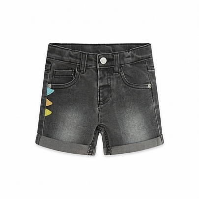 Item: denim shorts in the jungle tuc-tuc - Black denim shorts in the jungle tuc-tuc - Black