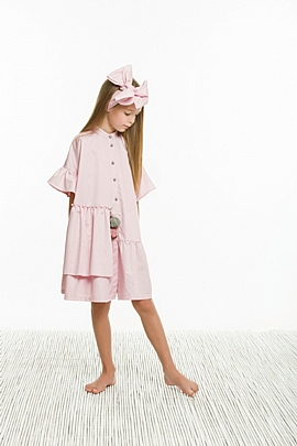 Item: shirt with ruffles ellie p - Pink shirt with ruffles ellie p - Pink