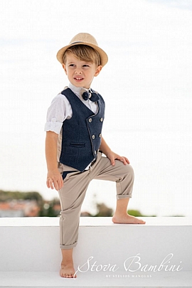 Προϊόν: Stova Bambini Βαπτιστικό Κοστούμι με Γιλέκο SS22B5 Stova Bambini Βαπτιστικό Κοστούμι με Γιλέκο SS22B5