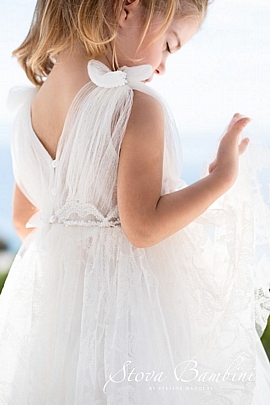 Stova Bambini βαπτιστικό φόρεμα SS22G15 - Λευκό