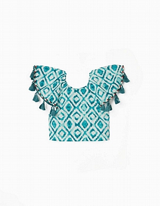 Προϊόν: crop top μπλουζάκι zippy - Τυρκουάζ crop top μπλουζάκι zippy - Τυρκουάζ