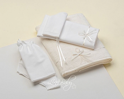 Lina baby oilcloth set - Ecru