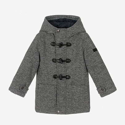 Grey Duffle Hooded Coat - Gray