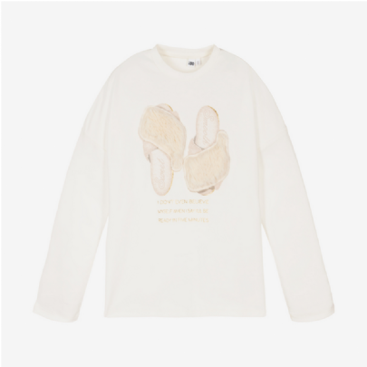 Item: Ivory Cotton Jersey Top iDo - White Ivory Cotton Jersey Top iDo - White