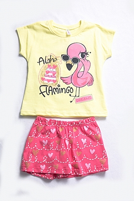 Pajama dreams Flamingo - Yellow