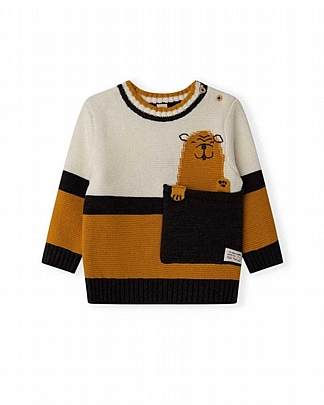 Item: tuc-tuc dog's mix knit sweater - Beige tuc-tuc dog's mix knit sweater - Beige