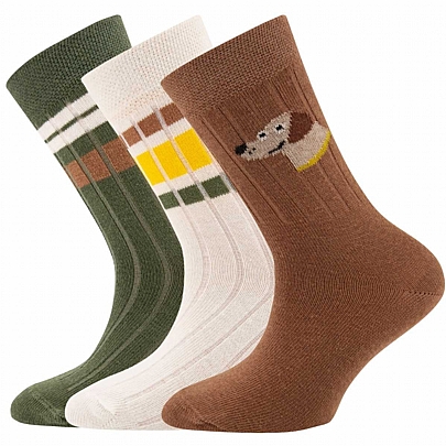 socks 3-Pack ewers - Brown