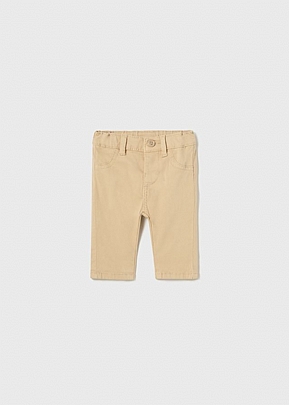 trousers with an elasticated waist in Mayoral cotton - Dark Beige