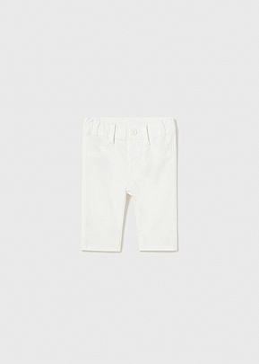 παντελόνι με ελαστική μέση από βαμβάκι Mayoral  - Λευκό
