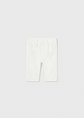 trousers with an elasticated waist in Mayoral cotton - White