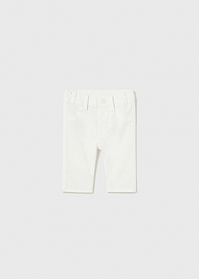 trousers with an elasticated waist in Mayoral cotton - White