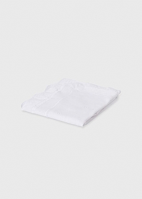 Mayoral Cotton lap blanket with ruffles - White