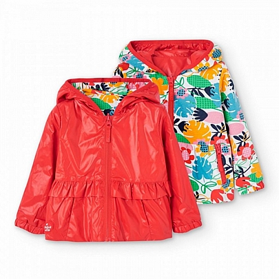 slim double-faced boboli jacket - Red