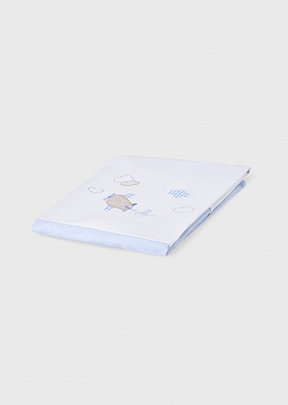 κουβέρτα με σχέδιο από βιώσιμο βαμβάκι Mayolar - Γαλάζιο