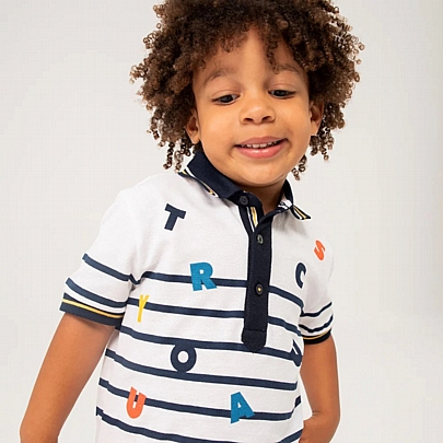 Item: boboli pique polo shirt - White boboli pique polo shirt - White