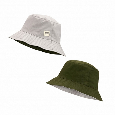 unisex καπέλο διπλής όψης twill σαφάρι boboli  - Γκρι